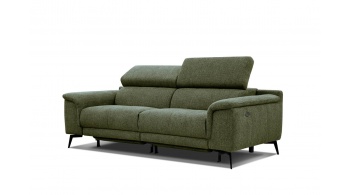 Canapé droit 3 places avec deux relax électriques FIERO