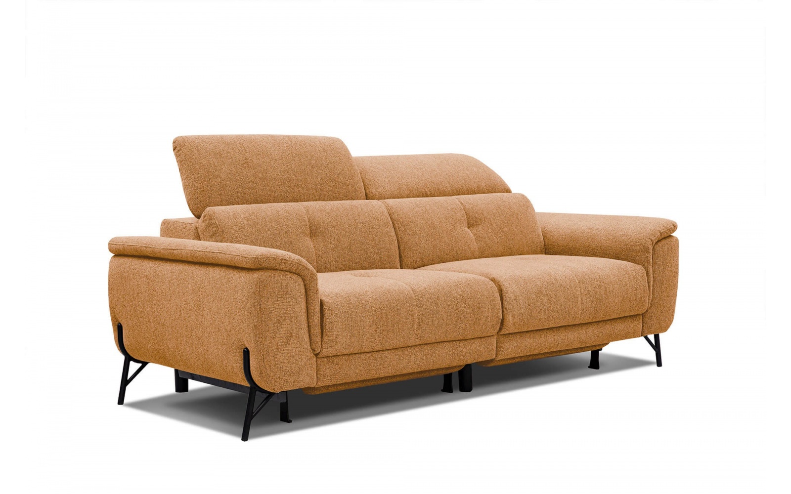 Canapé droit 3 places avec deux relax électriques AVENA