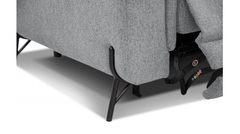 Canapé droit 3 places avec deux relax électriques AVENA