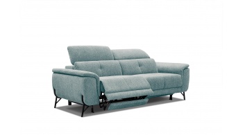 Canapé droit 3 places avec deux relax électriques AVENA