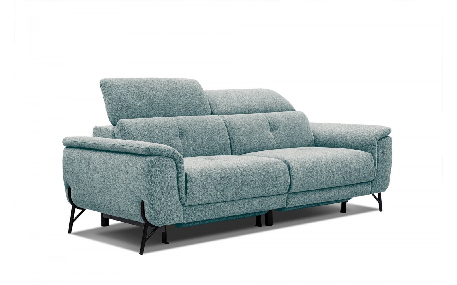 Canapé droit 3 places avec deux relax électriques AVENA