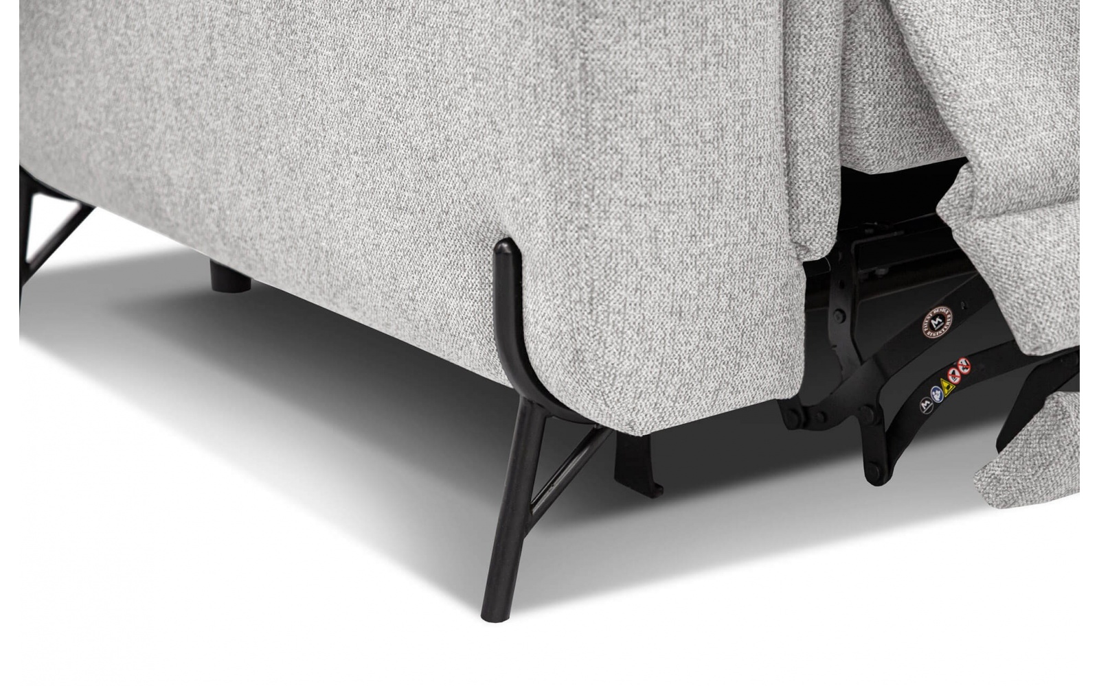 Canapé droit 3 places avec deux relax électriques AVENA