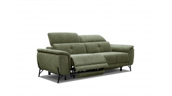 Canapé droit 3 places avec deux relax électriques AVENA