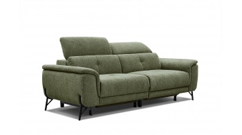 Canapé droit 3 places avec deux relax électriques AVENA