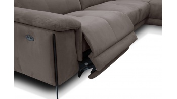 Canapé d'angle droit avec un relax électrique 5 places MATERA