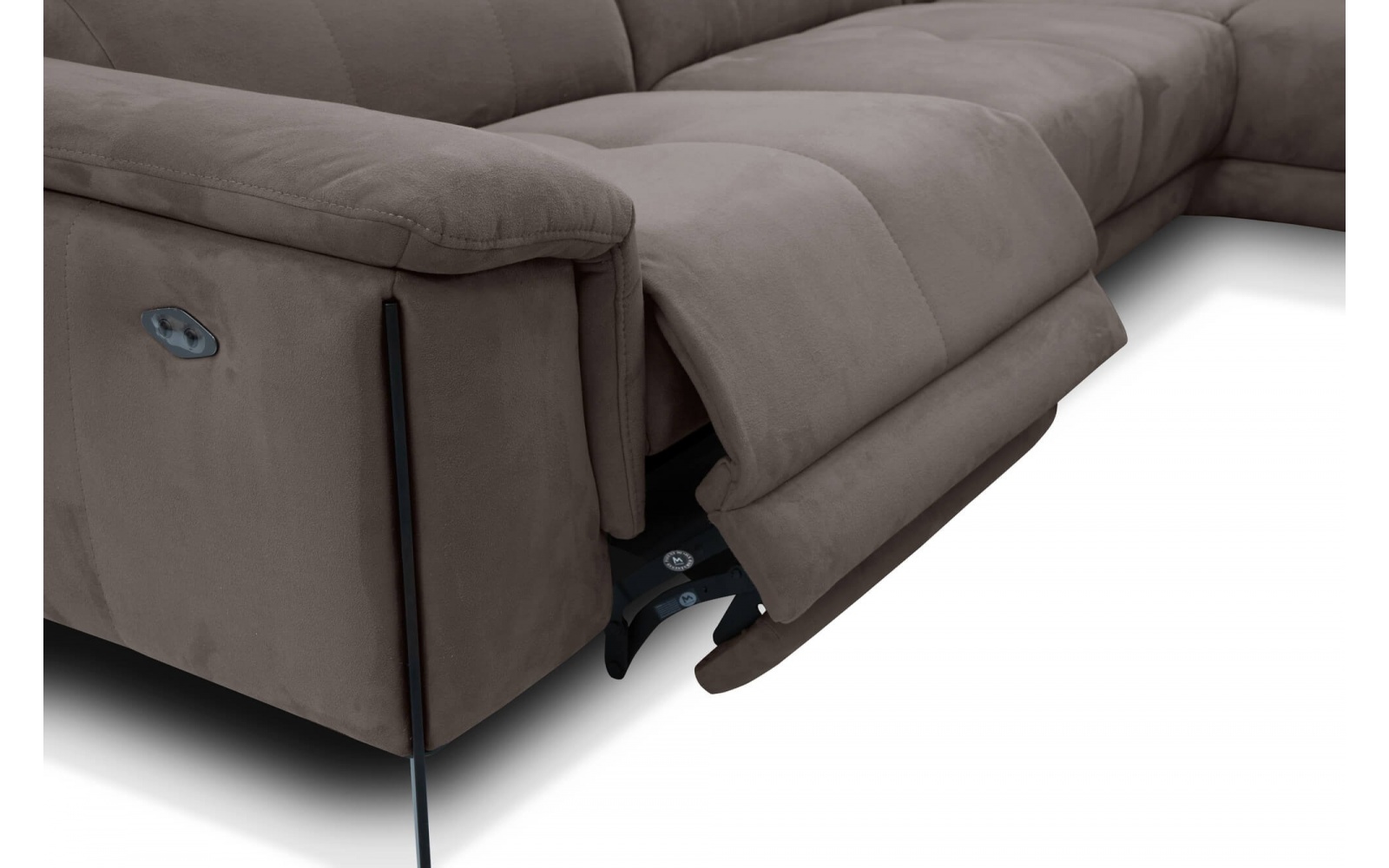 Canapé d'angle droit avec un relax électrique 5 places MATERA