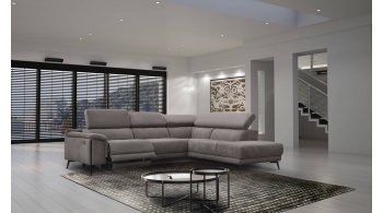 Canapé d'angle droit avec un relax électrique 5 places MATERA