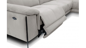 Canapé d'angle droit avec un relax électrique 5 places MATERA