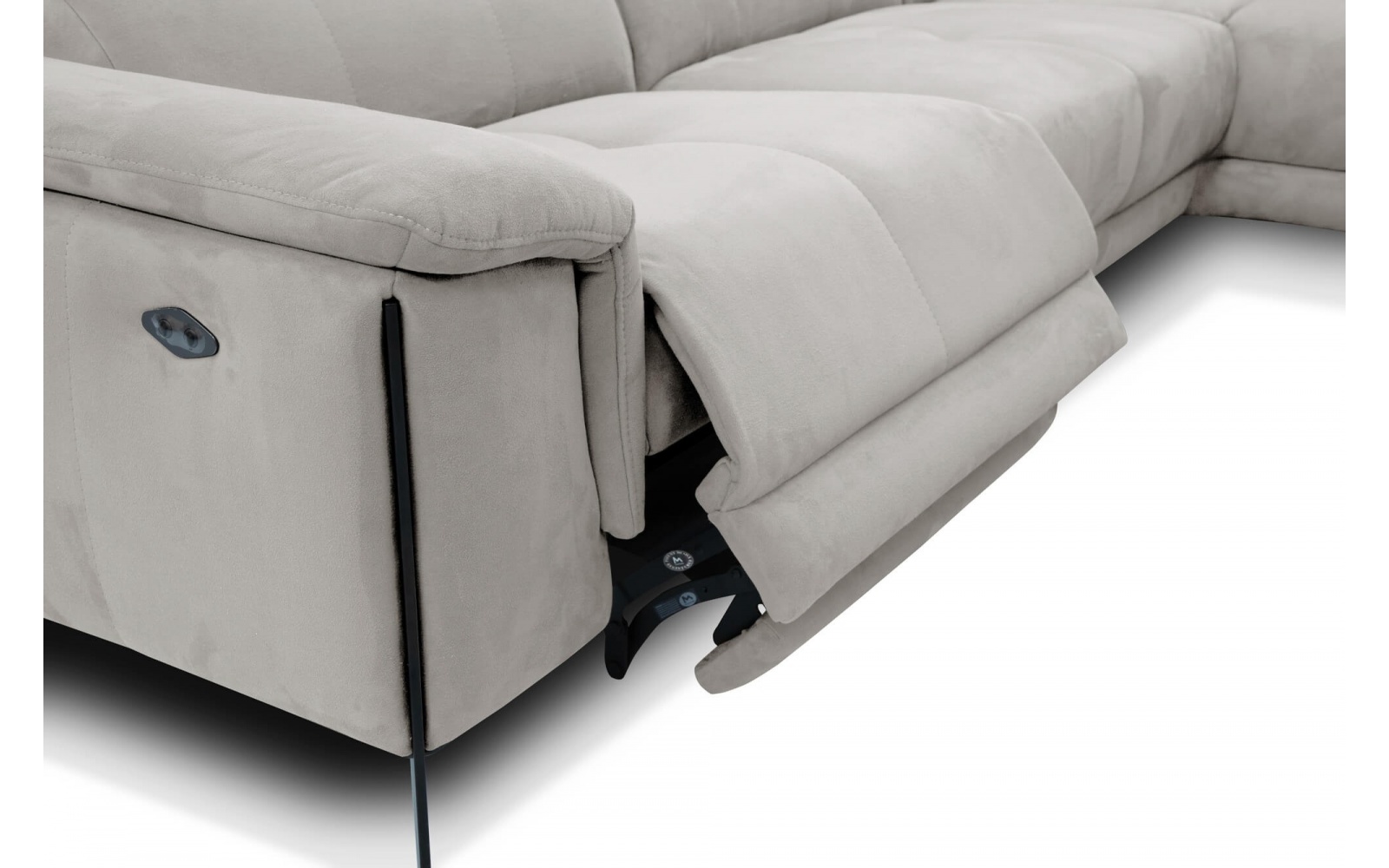 Canapé d'angle droit avec un relax électrique 5 places MATERA