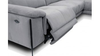 Canapé d'angle droit avec un relax électrique 5 places MATERA