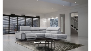 Canapé d'angle droit avec un relax électrique 5 places MATERA