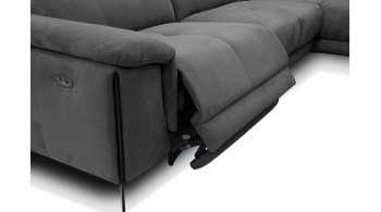Canapé d'angle droit avec un relax électrique 5 places MATERA