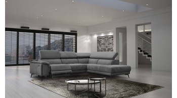 Canapé d'angle droit avec un relax électrique 5 places MATERA