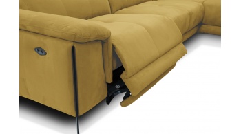 Canapé d'angle droit avec un relax électrique 5 places MATERA