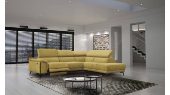 Canapé d'angle droit avec un relax électrique 5 places MATERA