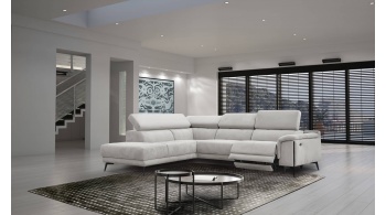 Canapé d'angle gauche avec un relax électrique 5 places MATERA