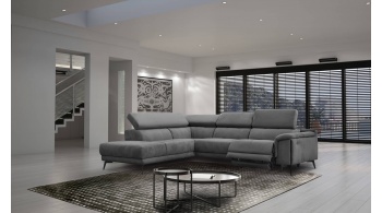 Canapé d'angle gauche avec un relax électrique 5 places MATERA