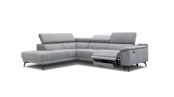 Canapé d'angle gauche avec un relax électrique 5 places FIERO