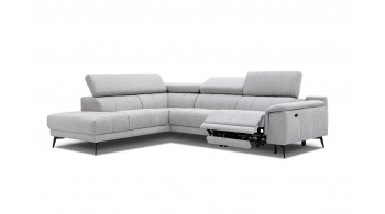 Canapé d'angle gauche avec un relax électrique 5 places FIERO