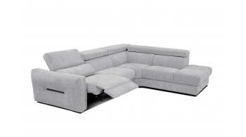 Canapé d'angle droit avec un relax électrique 5 places CALVERA