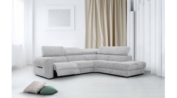 Canapé d'angle droit avec un relax électrique 5 places CALVERA