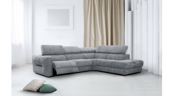 Canapé d'angle droit avec un relax électrique 5 places CALVERA