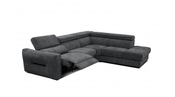 Canapé d'angle droit avec un relax électrique 5 places CALVERA