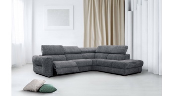 Canapé d'angle droit avec un relax électrique 5 places CALVERA