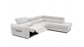 Canapé d'angle droit avec un relax électrique 5 places CALVERA