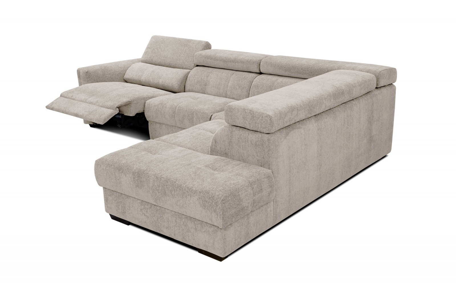 Canapé d'angle droit avec un relax électrique 5 places CALVERA