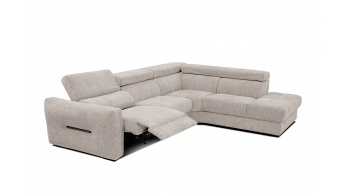 Canapé d'angle droit avec un relax électrique 5 places CALVERA