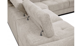 Canapé d'angle droit avec un relax électrique 5 places CALVERA