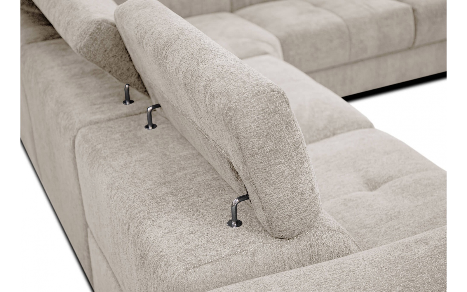 Canapé d'angle droit avec un relax électrique 5 places CALVERA