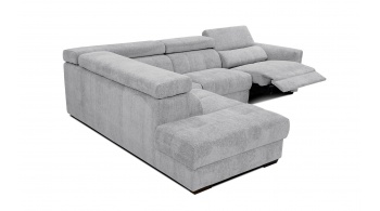 Canapé d'angle gauche avec un relax électrique 5 places CALVERA