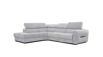 Canapé d'angle gauche avec un relax électrique 5 places CALVERA