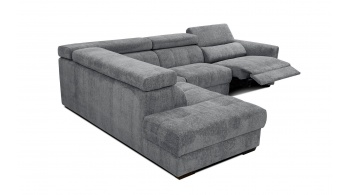 Canapé d'angle gauche avec un relax électrique 5 places CALVERA