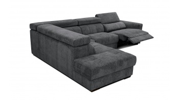 Canapé d'angle gauche avec un relax électrique 5 places CALVERA