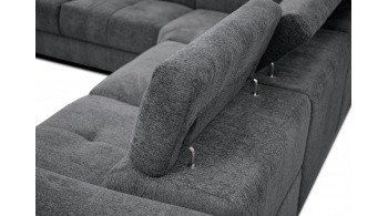 Canapé d'angle gauche avec un relax électrique 5 places CALVERA