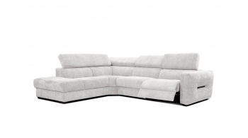 Canapé d'angle gauche avec un relax électrique 5 places CALVERA