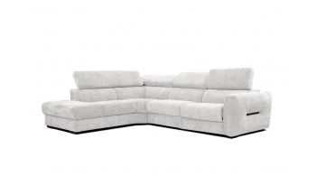 Canapé d'angle gauche avec un relax électrique 5 places CALVERA