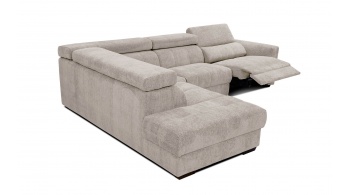 Canapé d'angle gauche avec un relax électrique 5 places CALVERA