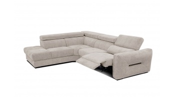 Canapé d'angle gauche avec un relax électrique 5 places CALVERA