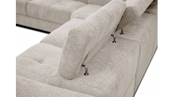 Canapé d'angle gauche avec un relax électrique 5 places CALVERA