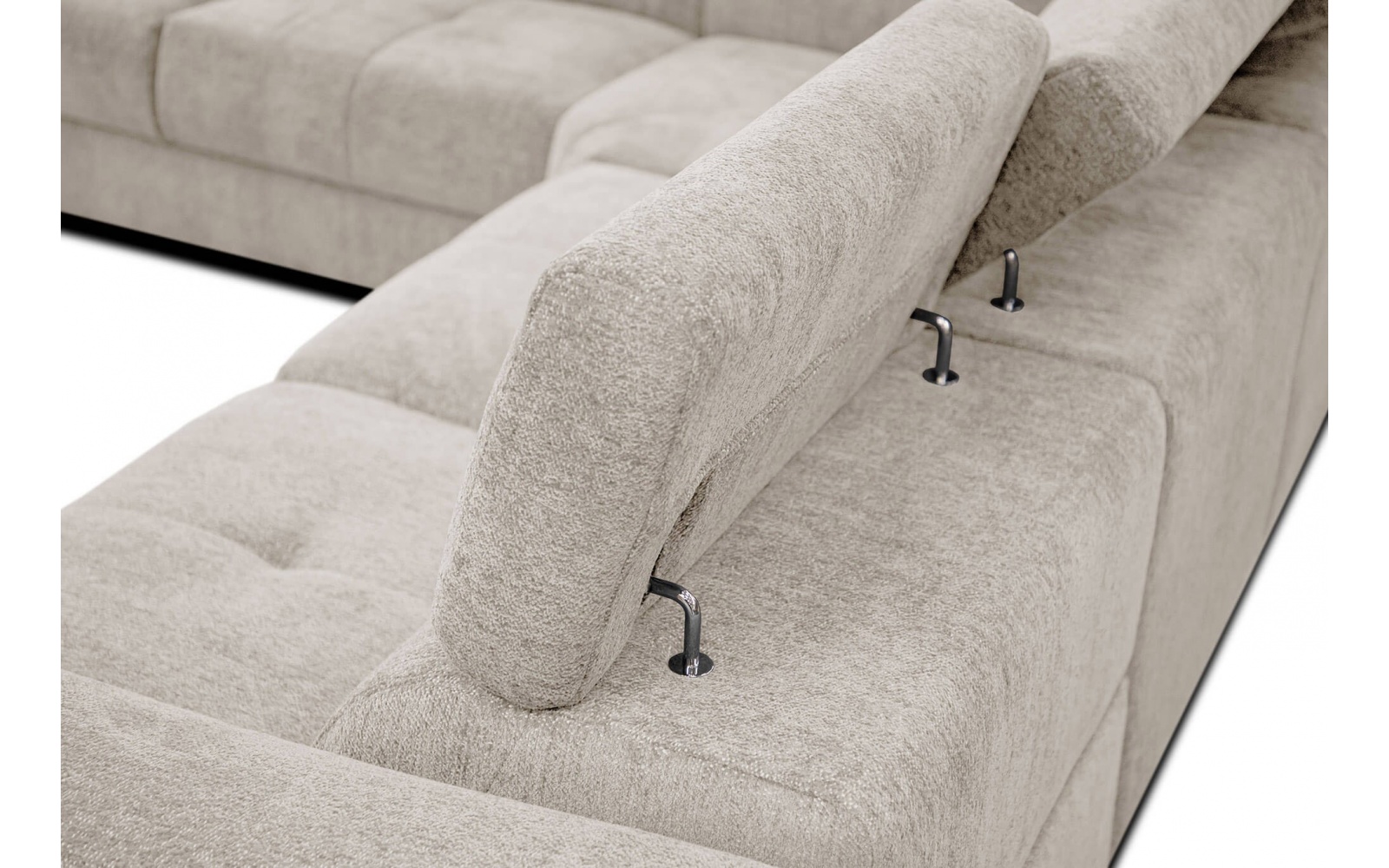 Canapé d'angle gauche avec un relax électrique 5 places CALVERA