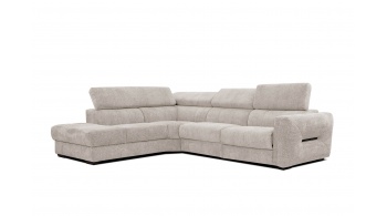 Canapé d'angle gauche avec un relax électrique 5 places CALVERA