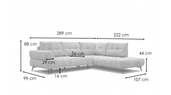 Canapé d'angle droit 5 places SALVINI