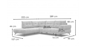 Canapé d'angle gauche 5 places SALVINI