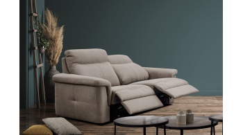 Canapé droit 3 places avec deux relax électriques JONES