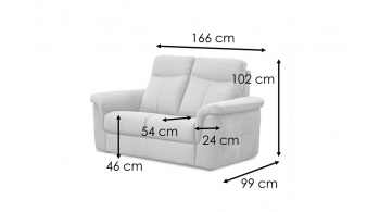 Canapé droit 2 places JONES