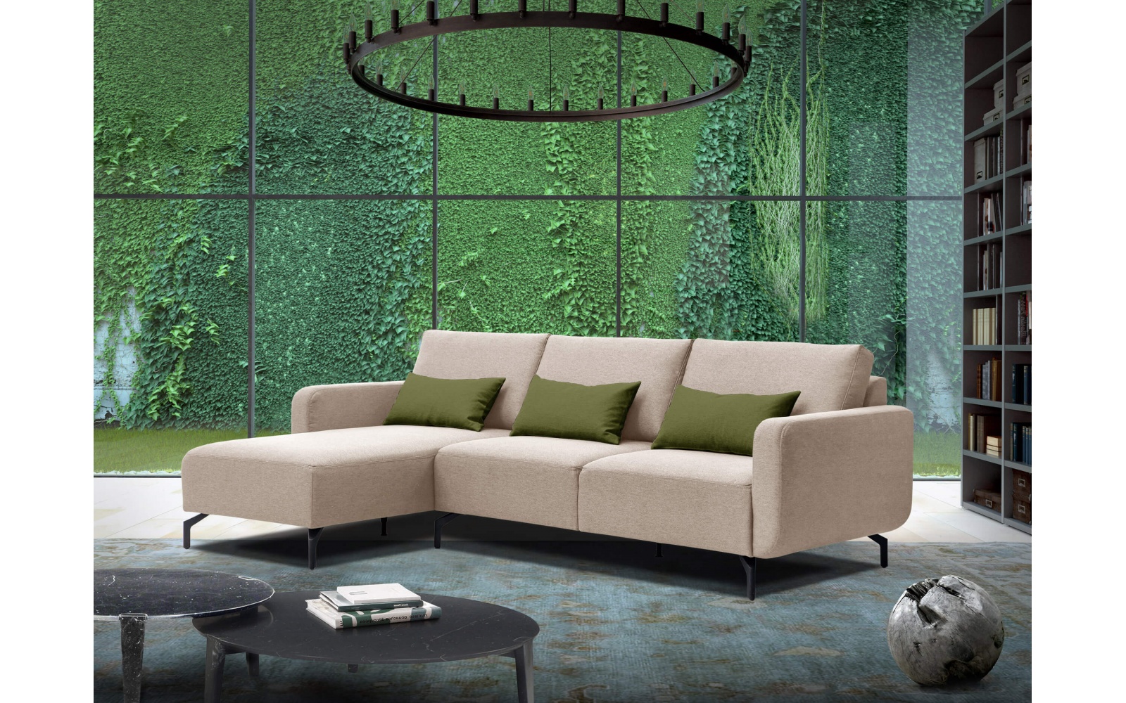 Canapé d'angle gauche 3 places DANNY